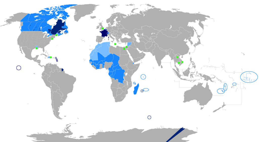 Source: https://fr.wikipedia.org/wiki/Francophonie