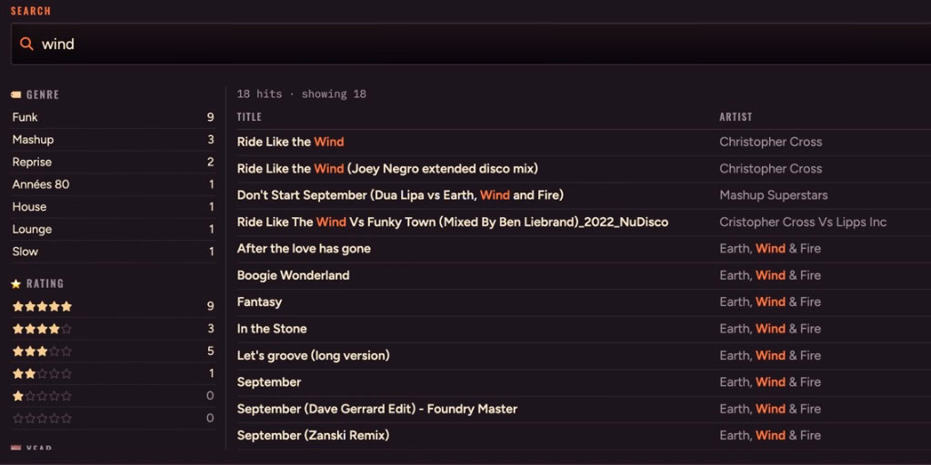 q=wind — orange <b>Wind</b> on Earth, Wind & Fire and titles like Ride Like the Wind.