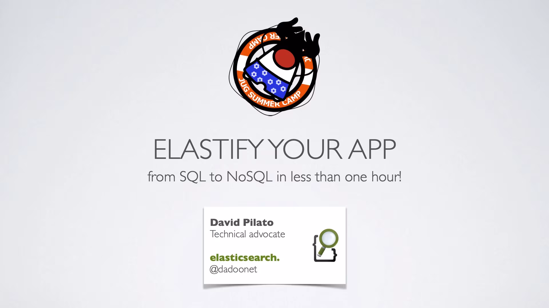 Elastifiez votre application : du SQL au NoSQL en moins d'une heure