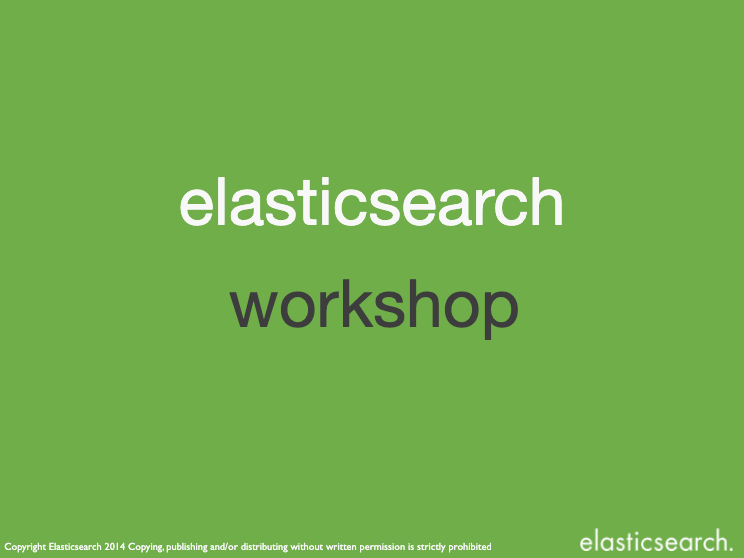 Workshop Elasticsearch