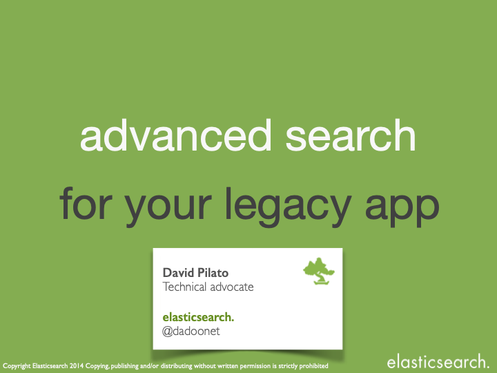 Advanced search for your legacy application