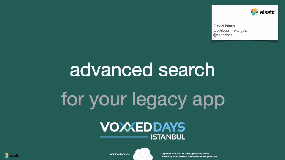 Advanced (elastic)search for your legacy application