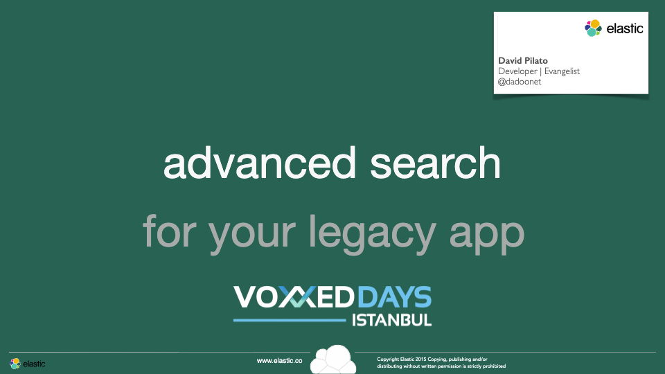 Advanced (elastic)search for your legacy application