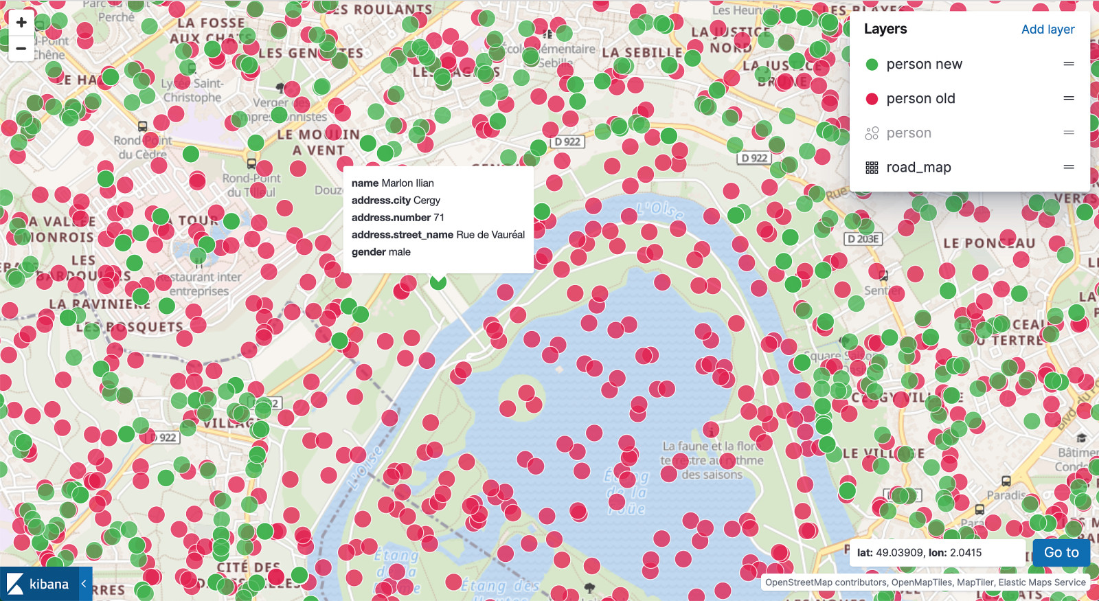 Enriching postal addresses with Elastic stack