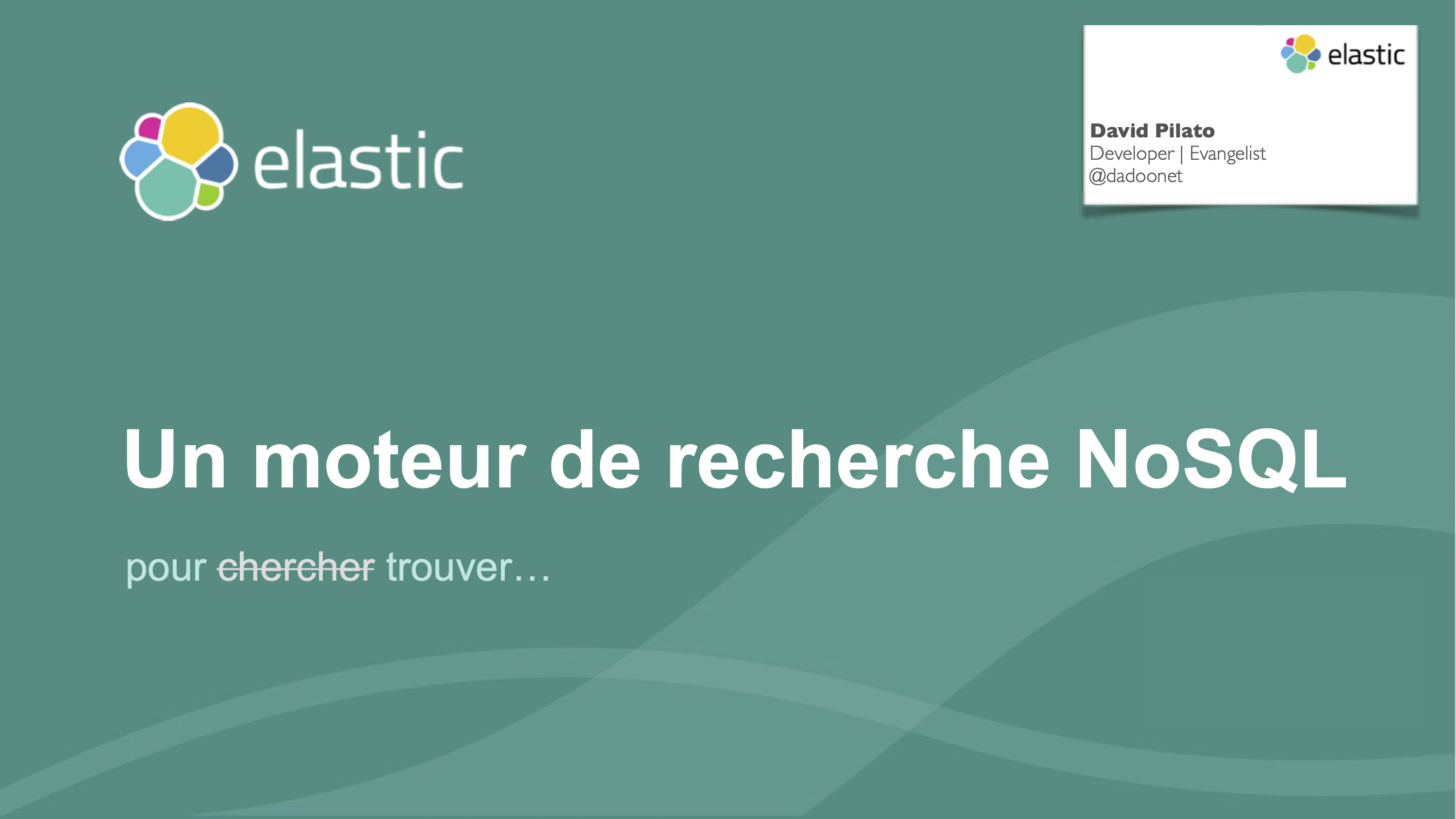 A NoSQL search engine for searching^H^H^H^H^H^H^H^H finding...